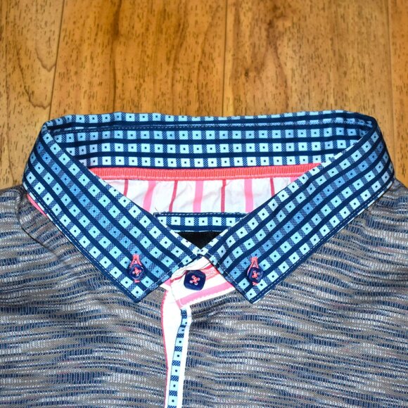 Maceoo Men's Mozart Vivid Grey Short Sleeve Polo Shirt 6/2XL - Picture 3 of 6